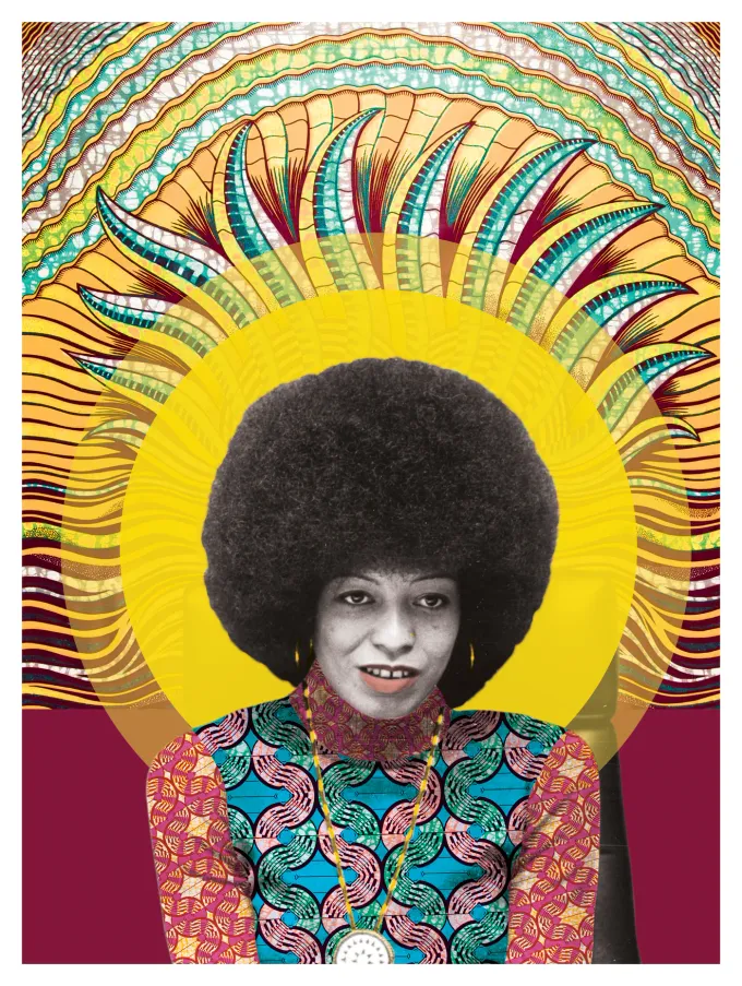 Ideas That Refuse to Be Small — Angela Davis, 1974 shown at the selected relative print scale.