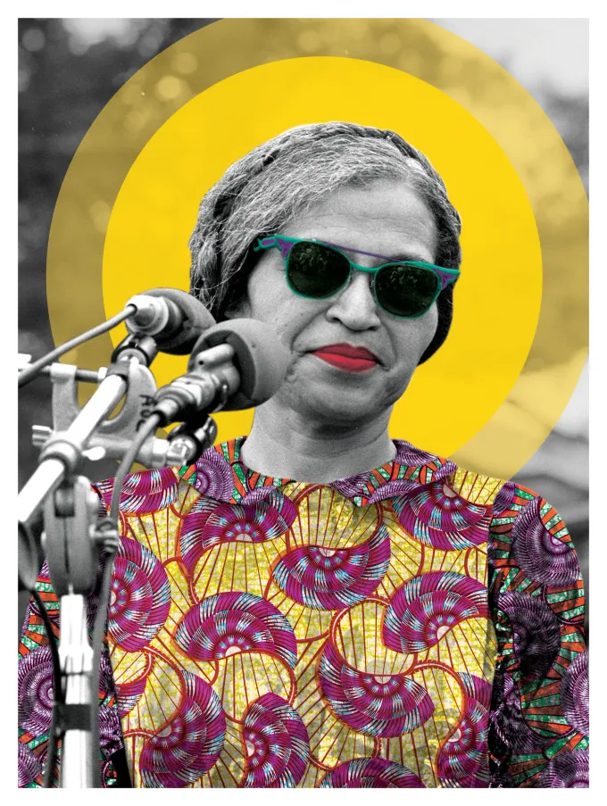The Voice Continued — Rosa Parks, 1968 shown at the selected relative print scale.