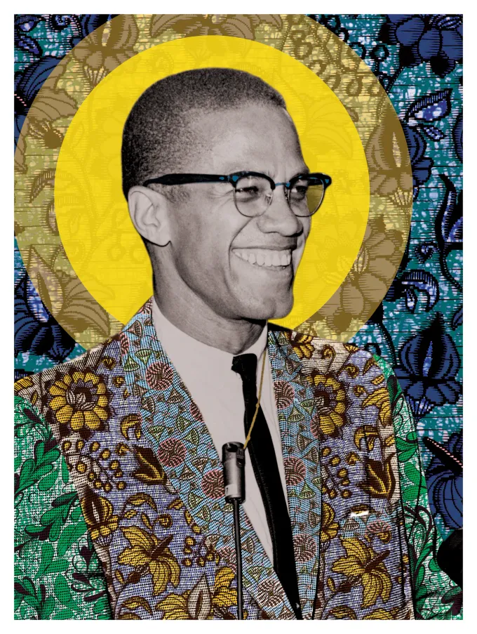 Joy in the Work — Malcolm X, 1964 shown at the selected relative print scale.