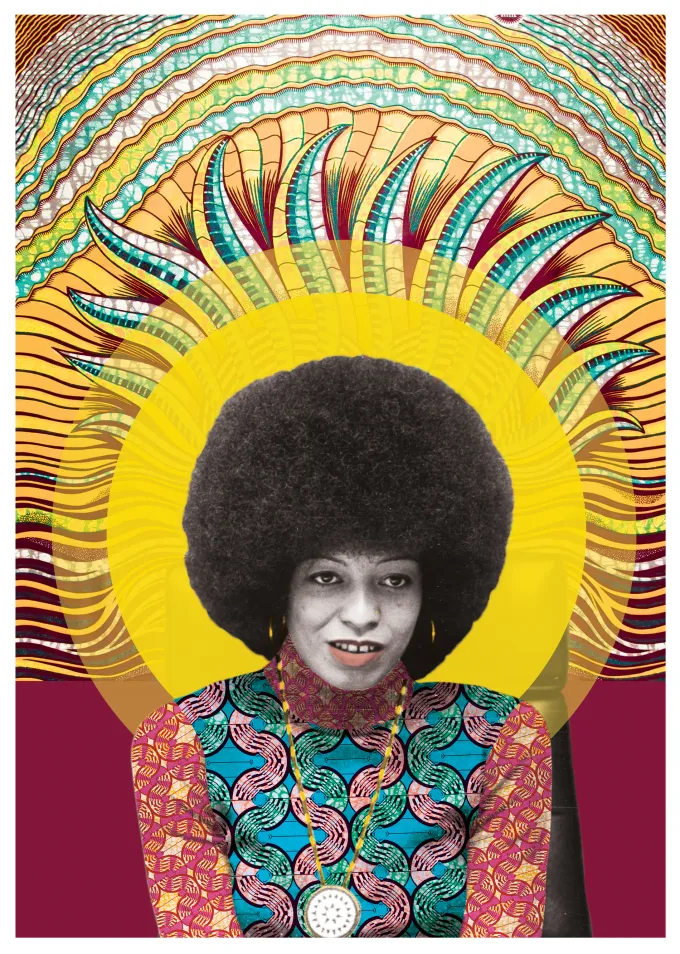 Ideas That Refuse to Be Small — Angela Davis, 1974 shown at the selected relative print scale.