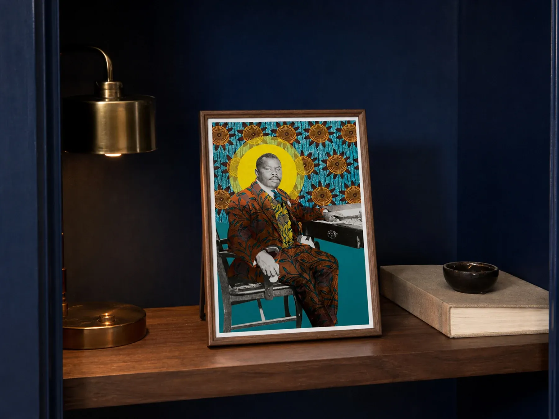 Dressed for the Future — Marcus Garvey, 1924 displayed in a styled interior.