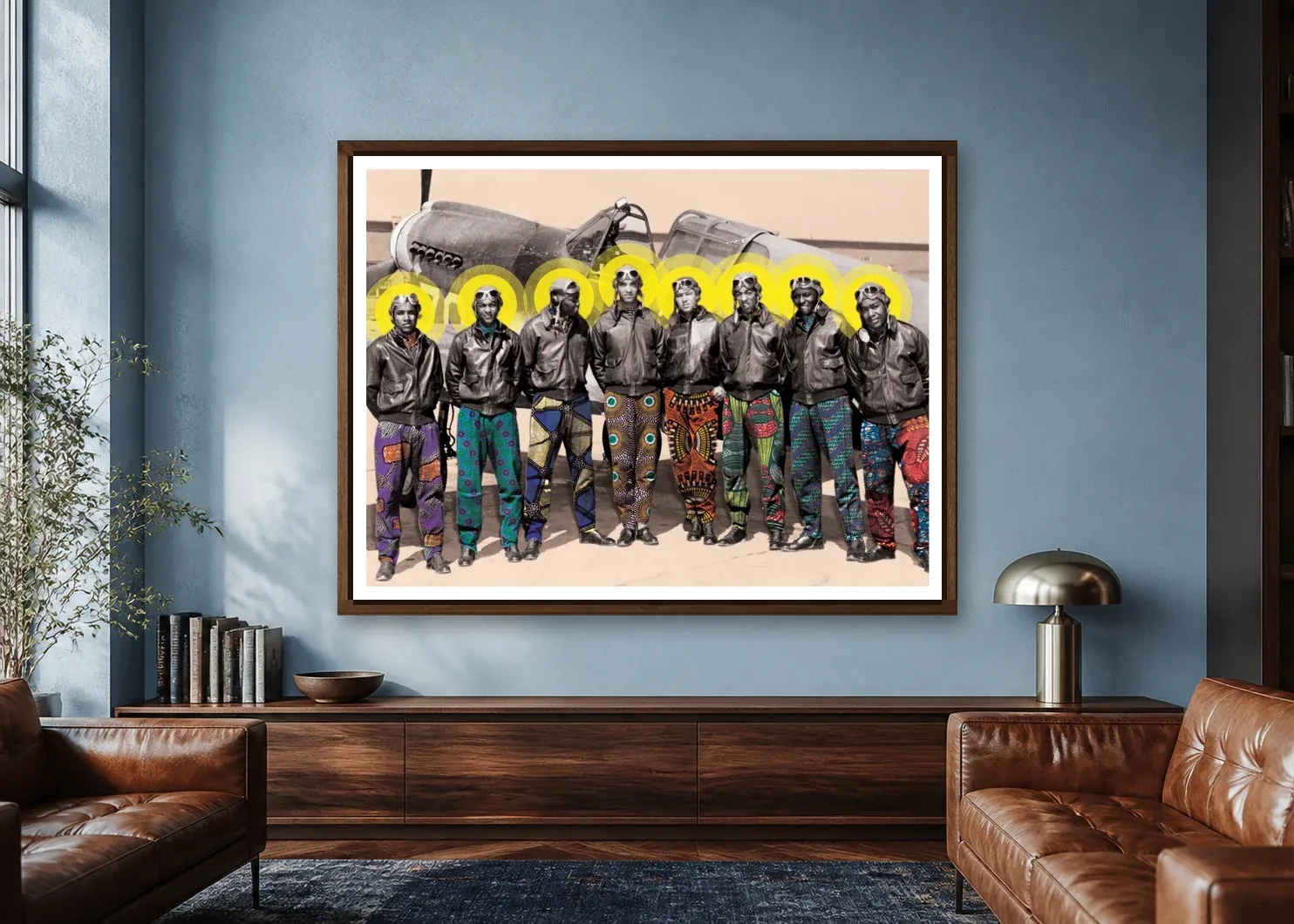 Ready to Fly — Tuskegee Airmen, 1942 displayed in a styled interior.